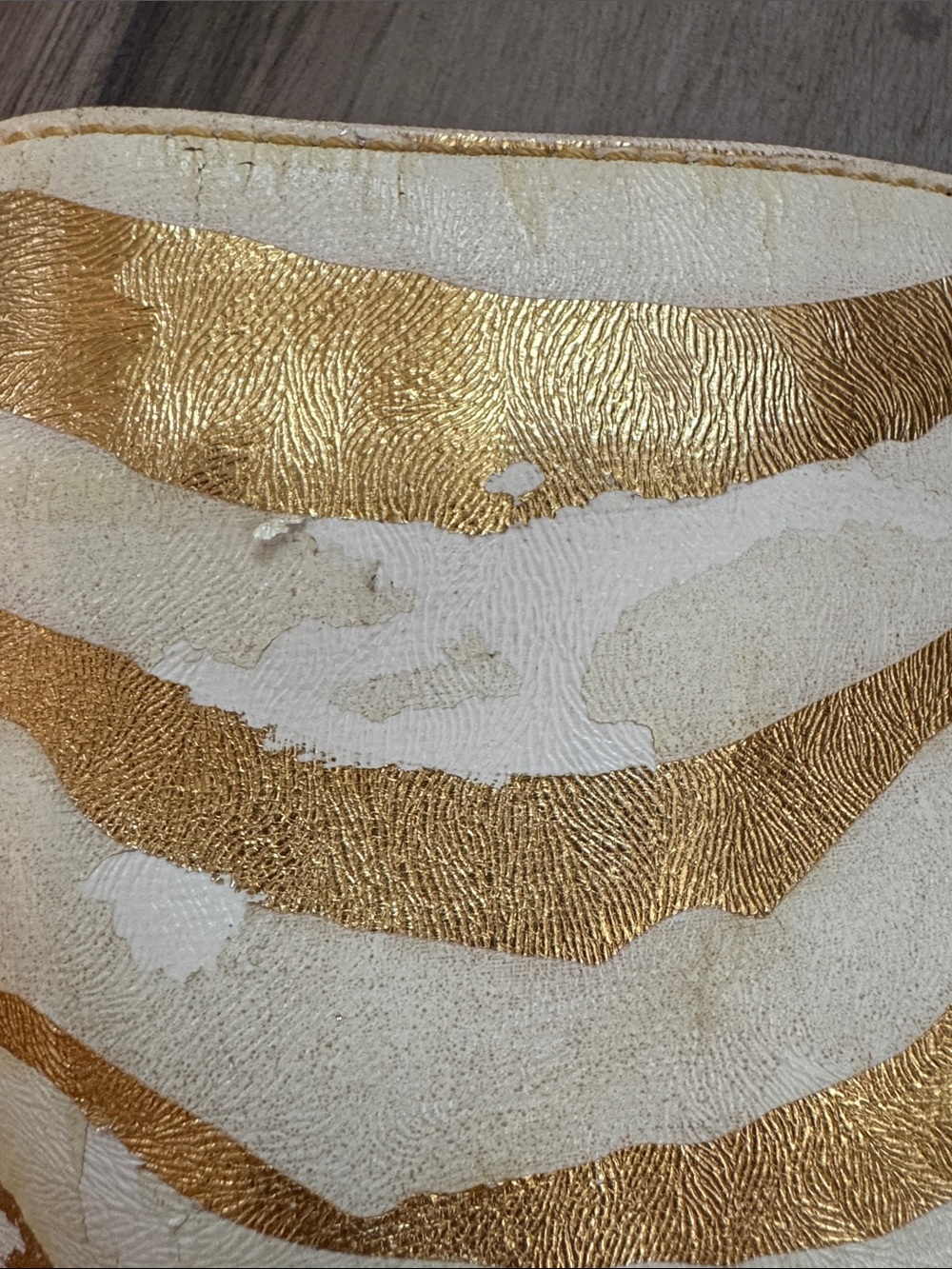 Dooney & Bourke Gold and Cream Zebra-Print Shoulder Bag - Picture 8 of 14